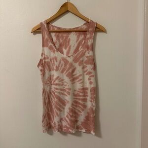 Athleta Tie Dye Cotton Tank Top in Palermo Pink | Size Small